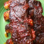 Ancho Rubbed Beef Back Ribs with Spicy BBQ Sauce