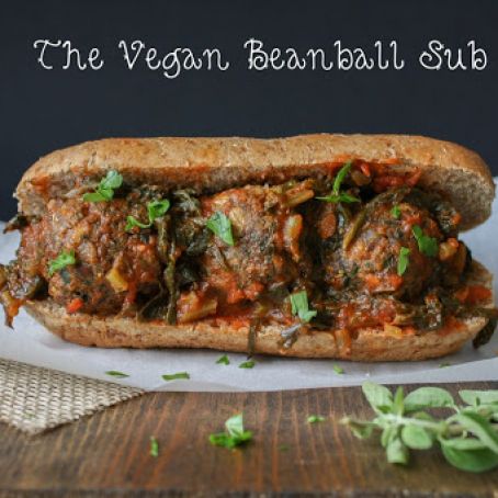 Vegan Beanball Sub with Sautéed Kale Marinara
