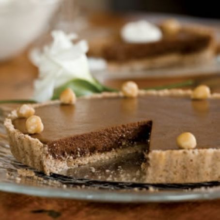 Chocolate Tart with Hazelnut Shortbread Crust