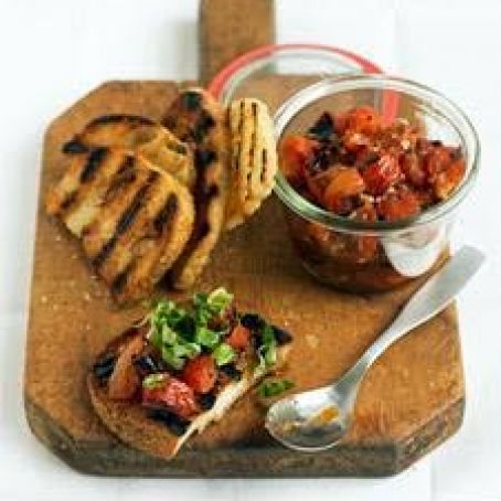 Grilled Tomato Bruschetta