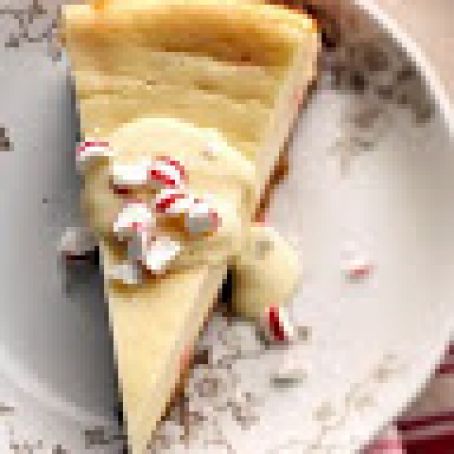 White Chocolate and Candy Cane Cheesecake