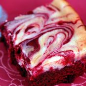 Red Velvet Swirled Brownies