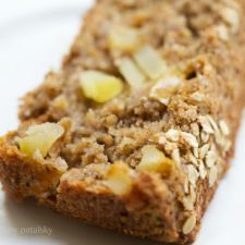 Apple Banana Bread with Almond Butter Drizzle