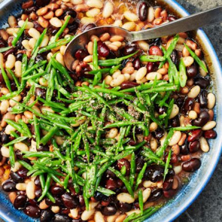 Mixed Bean Salad with Tomato Vinaigrette