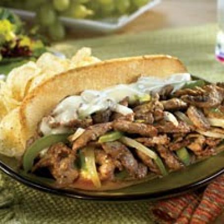 Beef Philly Cheese Steak Sandwich