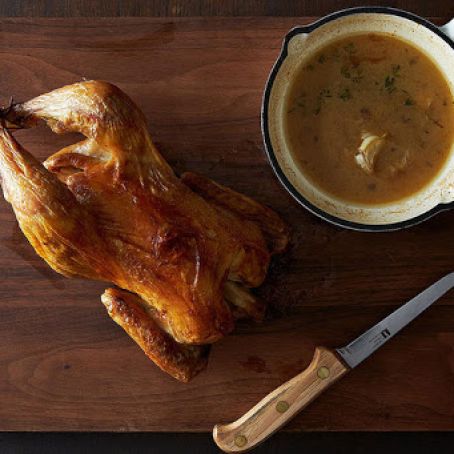 The Best Roast Chicken with Garlic & Herb Pan Sauce