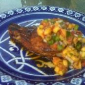 Spiced rubbed Pork Chops with Peach Salsa