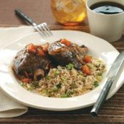 Gingered short ribs with green rice