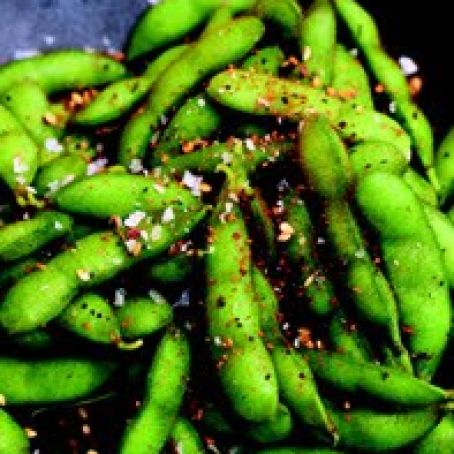 WARM EDAMAME w/SEVEN SPICE POWDER