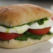 Tomato, Mozzarella and Pesto Sandwiches