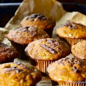 Banana Chocolate Chunk Muffins with Currants