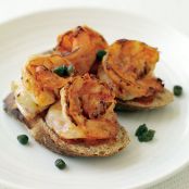 Red Pepper Rouille & Shrimp Toasts
