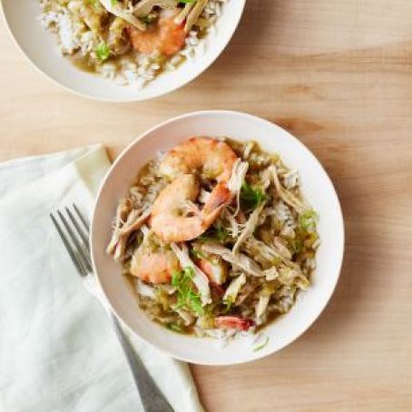Slow-Cooker Smoked Chicken and Shrimp