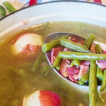 Southern-Style Green Beans and Potatoes with Ham