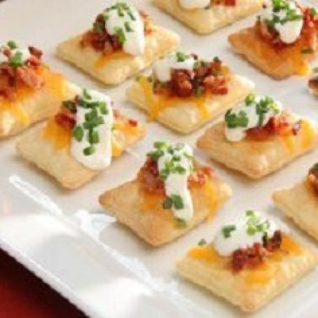 Bacon and Cheddar Puff Pastry Crisps