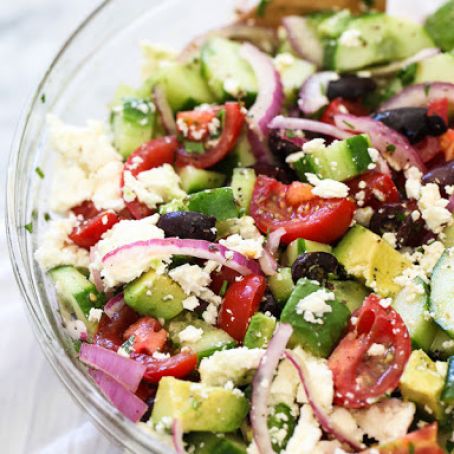Greek Salad with Avocado