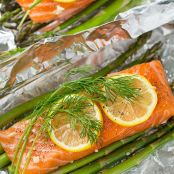 Salmon and Asparagus in Foil