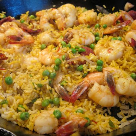 Shrimp and Chorizo Easy Paella