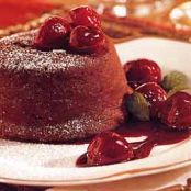 Molten Chocolate Cakes With Cherries