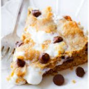 S'mores Chocolate Chip Cookie Cake