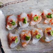 Print Snapper Crudo with Chiles and Sesame Recipe