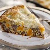 Peaches and Cream Cornbread with Maple Sausage