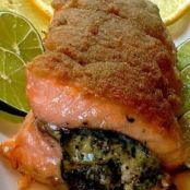 Creamy Spinach Stuffed Salmon