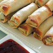 Oven Baked Chicken and Shrimp Spring Rolls