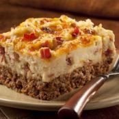 Cowboy Meatloaf and Potato Casserole