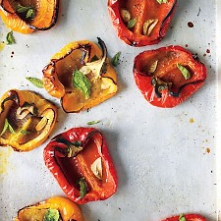Roasted Peppers with Garlic and Herbs