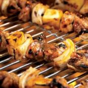 Caribbean Chicken & Pineapple Kebabs with Banana Salad