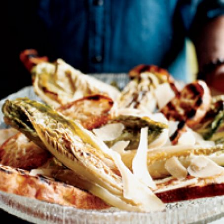Seared Romaine Spears with Caesar Dressing