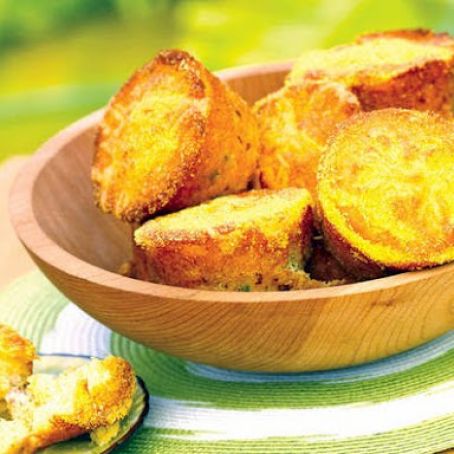 Ham and Cheese Corn Bread Cakes