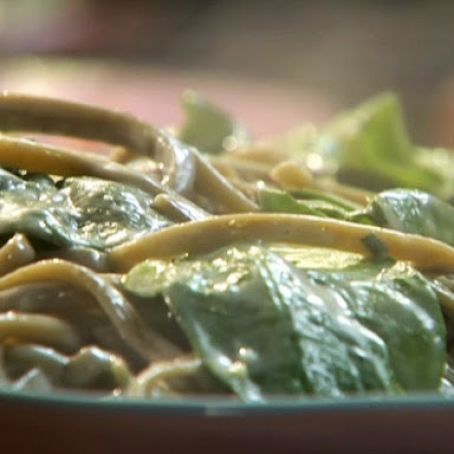 Spinach Fettuccini with Gorgonzola Cream Sauce (Rachael Ray)