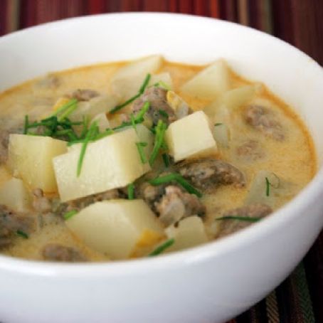 Corn, Sausage and Potato Chowder