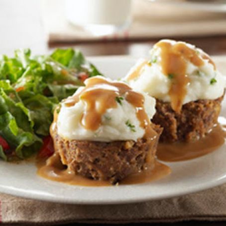Potato-Topped Mini Meatloaves