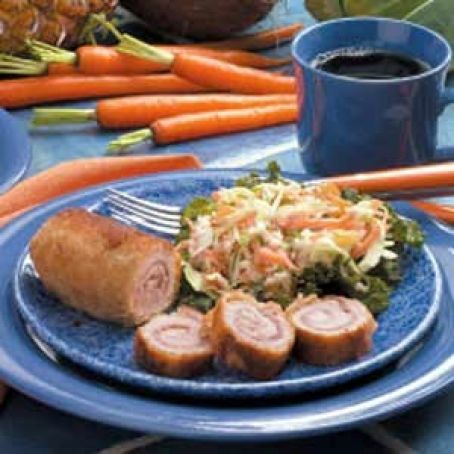 Breaded Pork Roll-ups Recipe