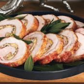 Lemon- and Prosciutto-Stuffed Pork Loin Roast with Broccolini