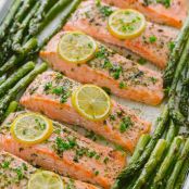 One-Pan Salmon Asparagus