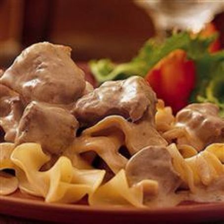 Super Duper Slow Cooker Beef Stroganoff
