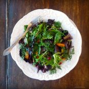 Winter Greens Salad with Cranberries and Pistachios | TasteFood