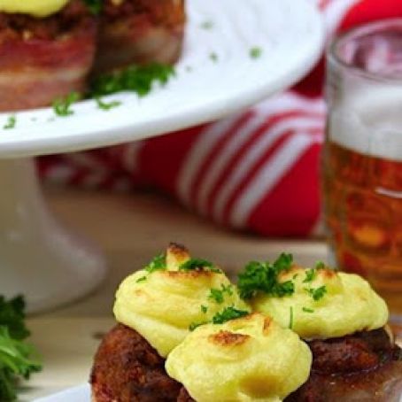 Bacon Wrapped Meatloaf Cupcakes