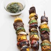 Sirloin  Kebabs with Chimichurri