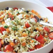 Mediterranean Orzo Pasta With Feta Cheese