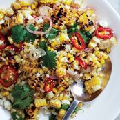 Charred and Raw Corn with Chile and Cheese
