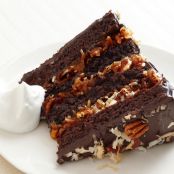 German Chocolate Cake With Coconut-Pecan Cajeta Frosting