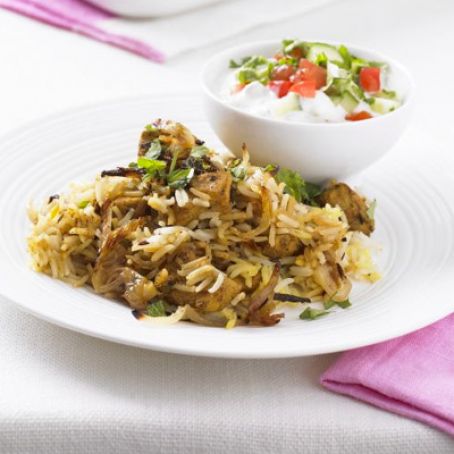 Low-fat chicken biryani