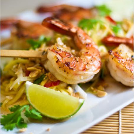 Green Mango and Grilled Shrimp Salad