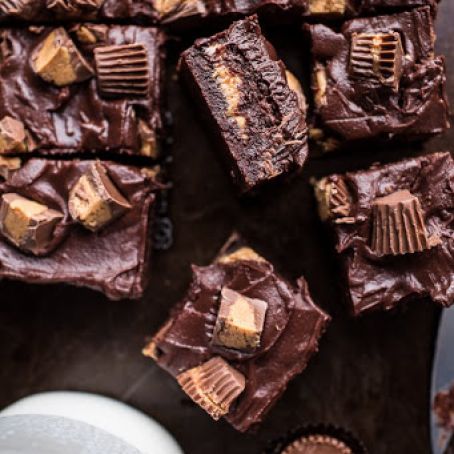 The Very Best Peanut Butter Cup Fudge Brownies.