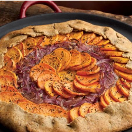 Sweet Potato, Red Onion and Fontina Tart